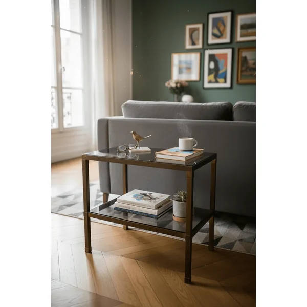 Pierre Vandel, table basse à deux plateaux