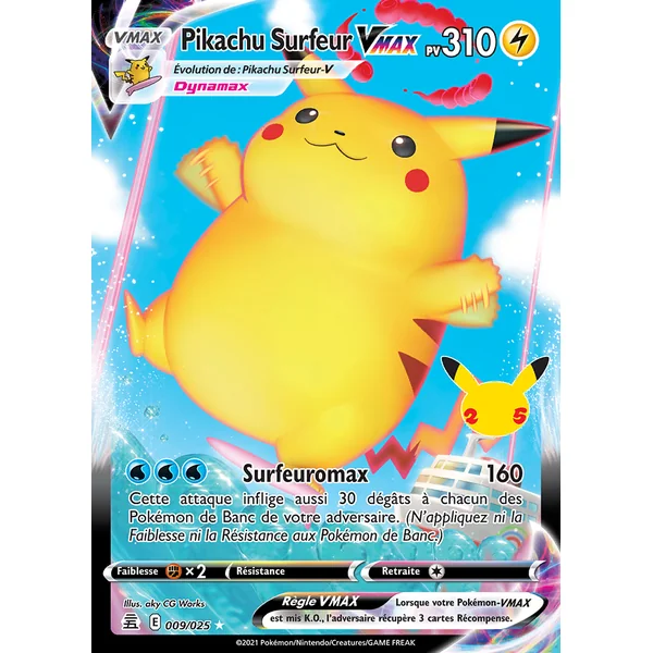 Pikachu Surfeur 009/025