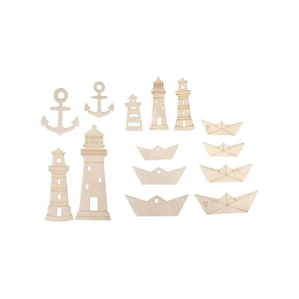 Plaque Bateaux, Phare En Bois - Rayher