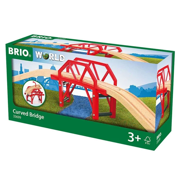 Pont incurvé pour circuit de train