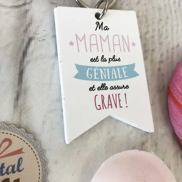 Porte clé famille "Ma maman"