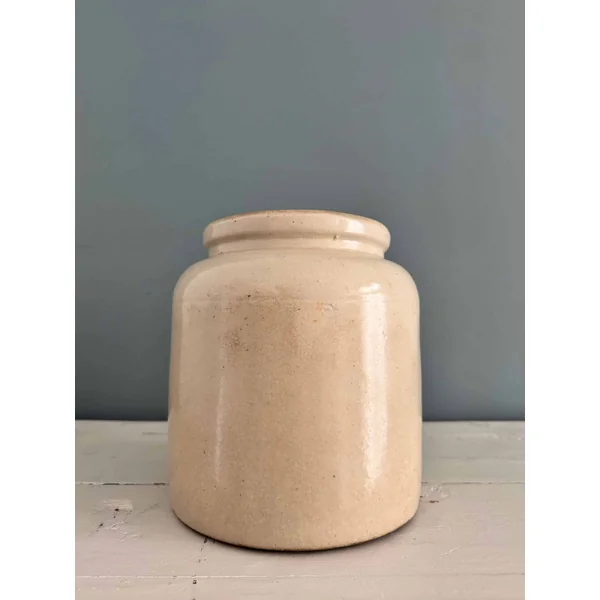 Pot à moutarde en grès vernissé