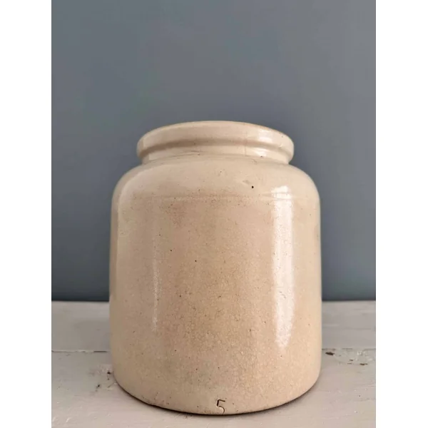 Pot à moutarde en grès vernissé