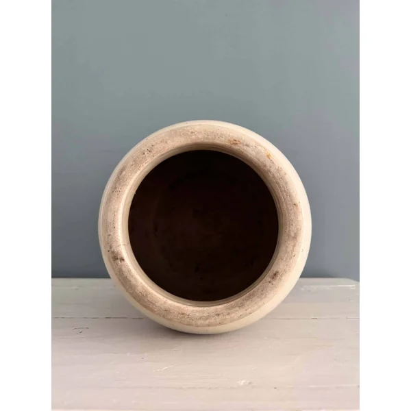 Pot à moutarde en grès vernissé