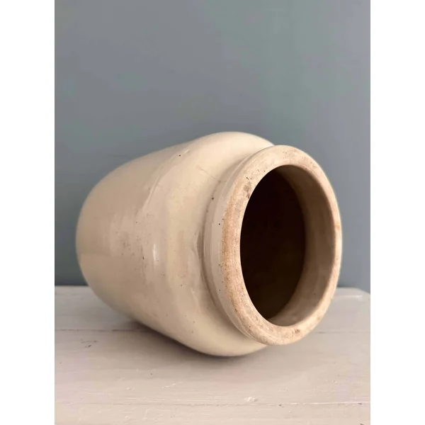 Pot à moutarde en grès vernissé