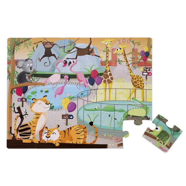 Puzzle 20 pièces une journée au zoo