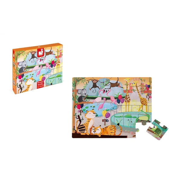 Puzzle 20 pièces une journée au zoo