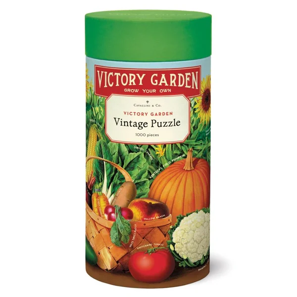 Puzzle Cavallini Potager 1000 pièces – 50 x 70 cm – Boîte tube