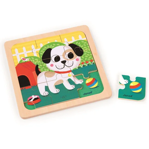 Puzzle en bois 9 pièces chien Titus
