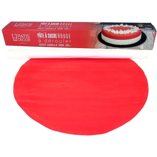 Pâte à Sucre Rouge Prête à dérouler - 430g