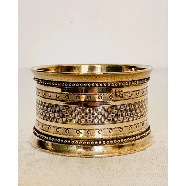 Rond de serviette 1900 monogrammé en argent 925