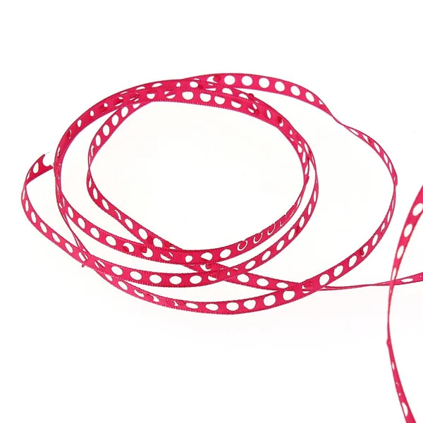Ruban Pois Perforés (0, 7 cm - 2 m) - Rose Fuchsia