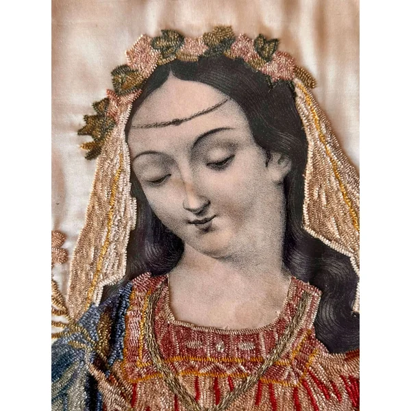 Sainte Philomène, broderie XIXème