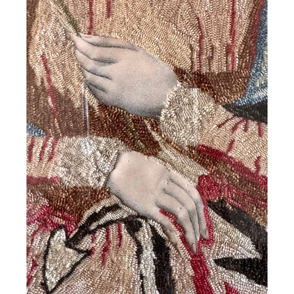 Sainte Philomène, broderie XIXème