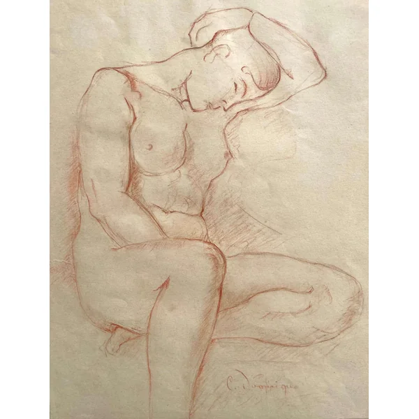 Sanguine signée Charles Despiau (XXème)