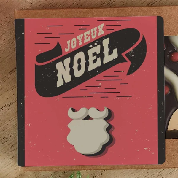 Sapin de Noël en chocolat noir x3 - "Joyeux Noël"