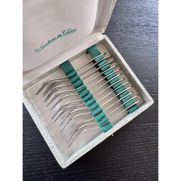 Set de 12 fourchettes à huîtres