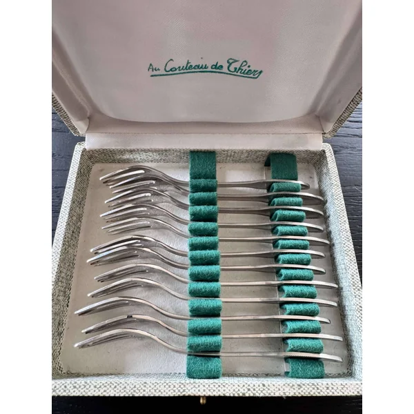 Set de 12 fourchettes à huîtres