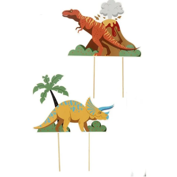 Set de 2 Cake Toppers - Dino ROAR !