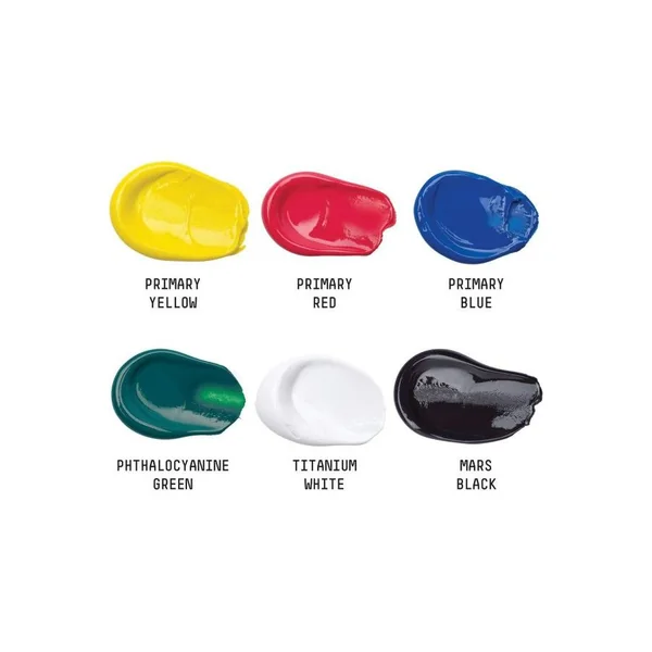 Set de 6 Tubes de Peinture Acrylique de 118Ml Liquitex