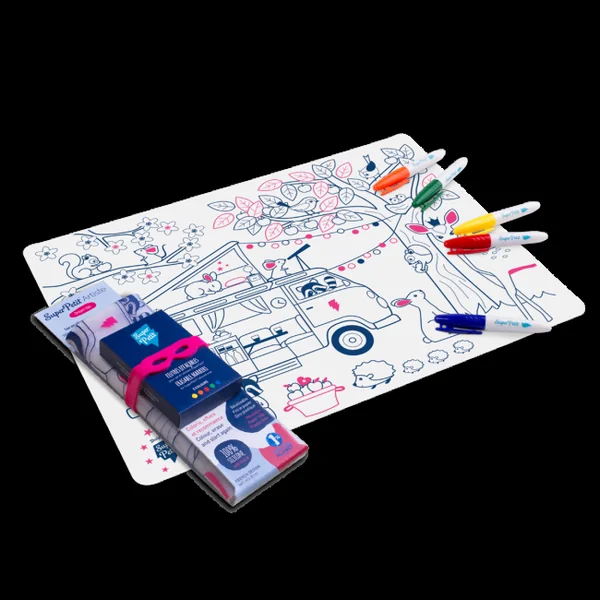 Set de table à colorier en silicone "Dream van"