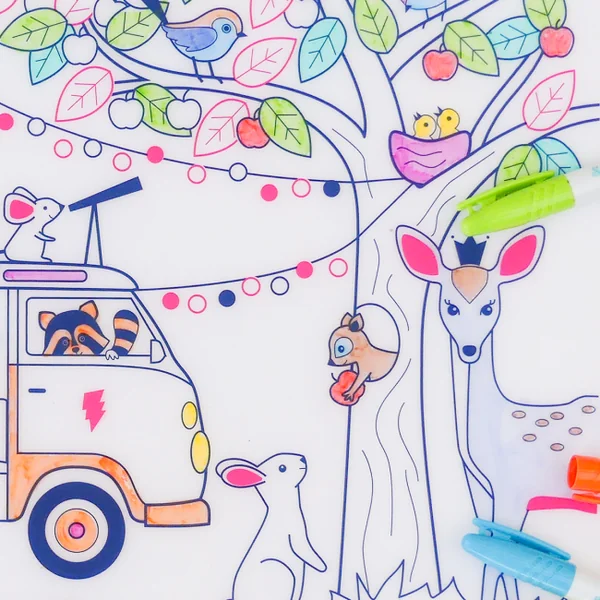 Set de table à colorier en silicone "Dream van"