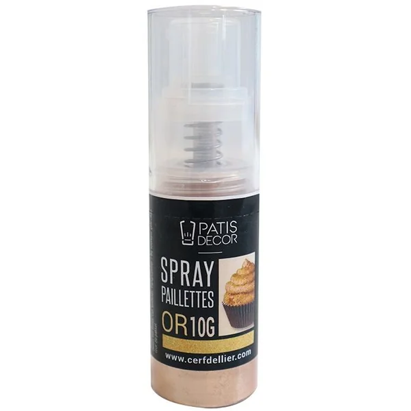 Spray de Paillettes Dorées Patisdécor - 10 g