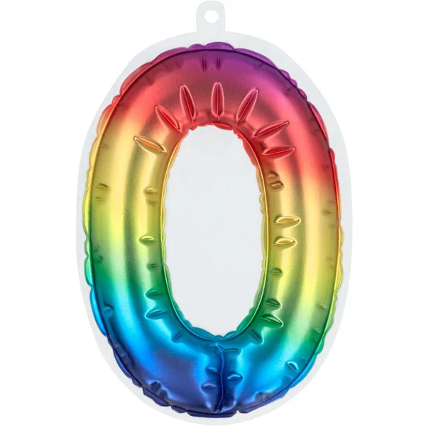 Sticker Chiffre 0 (20 cm) - Effet Ballon