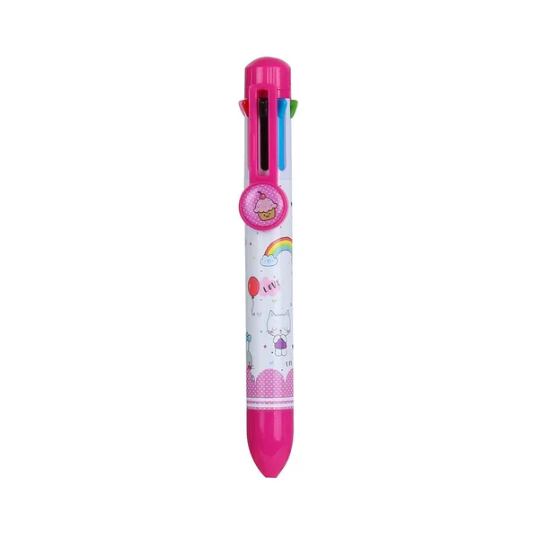 Stylo bille 8 couleurs