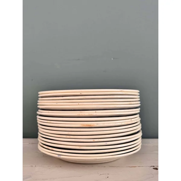 Suite de 20 assiettes plates vintage, années 50
