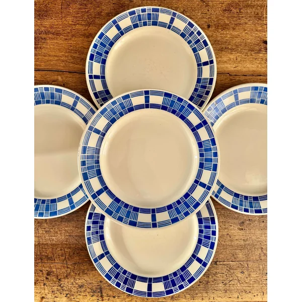 Suite de 20 assiettes plates vintage, années 50