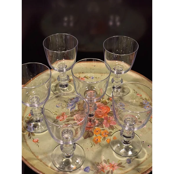Suite de 6 verres à eau en cristal de Sèvres