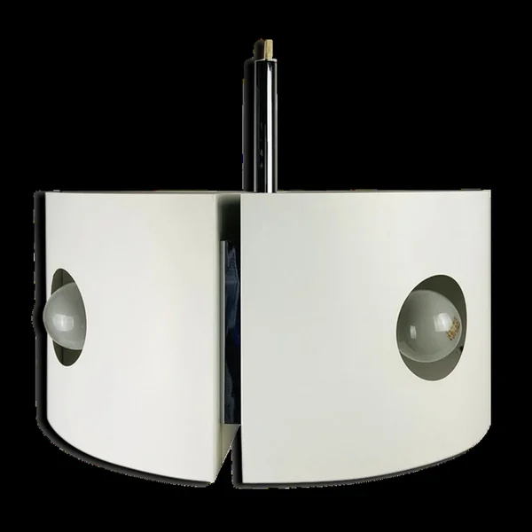 Suspension blanche de Klaus Hempel pour Kaiser Leuchten, 1970