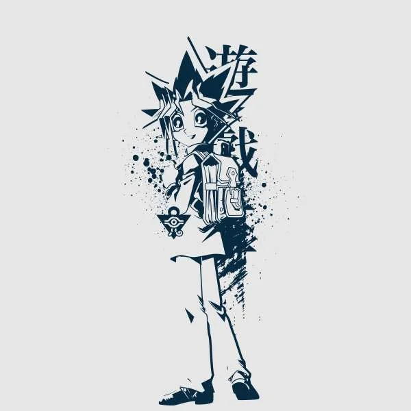 Sweat à capuche Yugi Muto Street Art - Gris