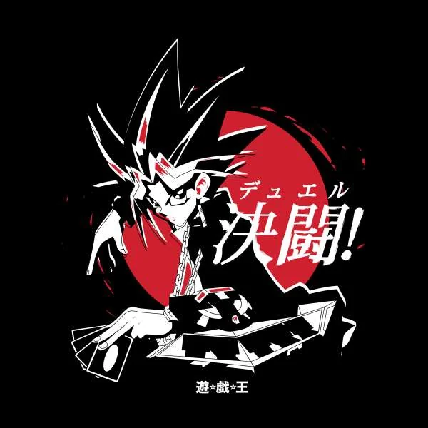 Sweat à capuche Yugi sombre - Noir