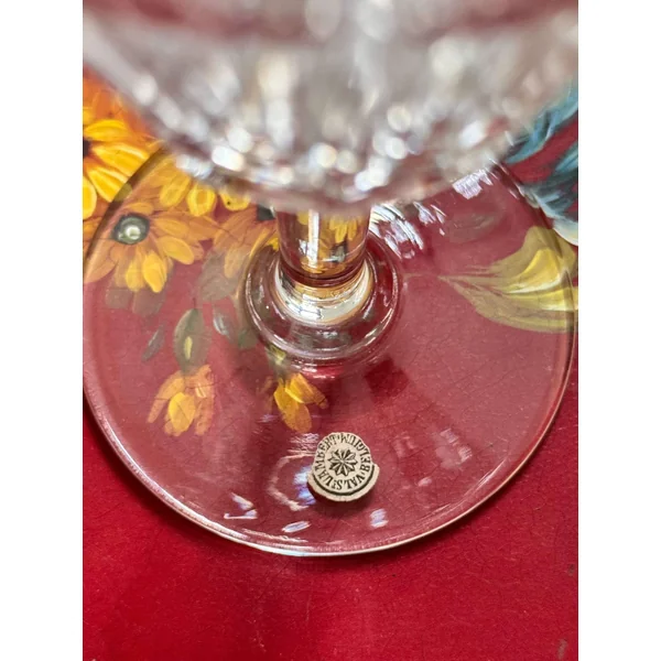 Série de 9 verres à eau en cristal Val Saint Lambert
