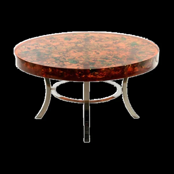 Table basse en résine fractale signée Henri Fernandez
