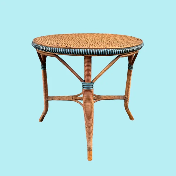 Table basse vintage en rotin