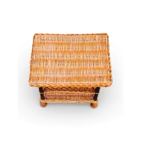 Table d'appoint, bout de canapé en osier tressé