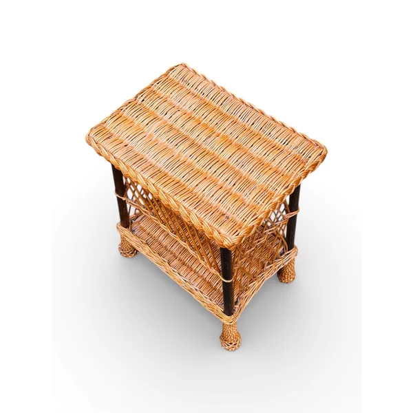 Table d'appoint, bout de canapé en osier tressé