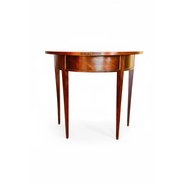 Table ronde, console demi-lune