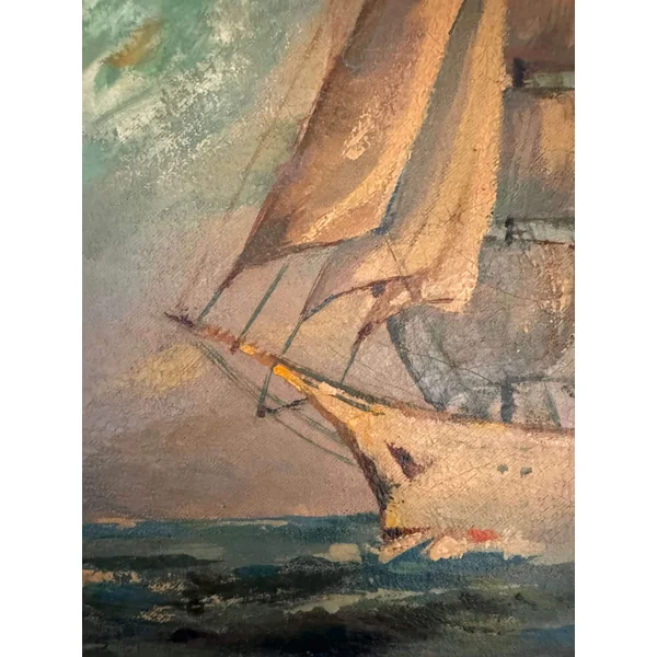 Tableau ancien, marine (début XXème)