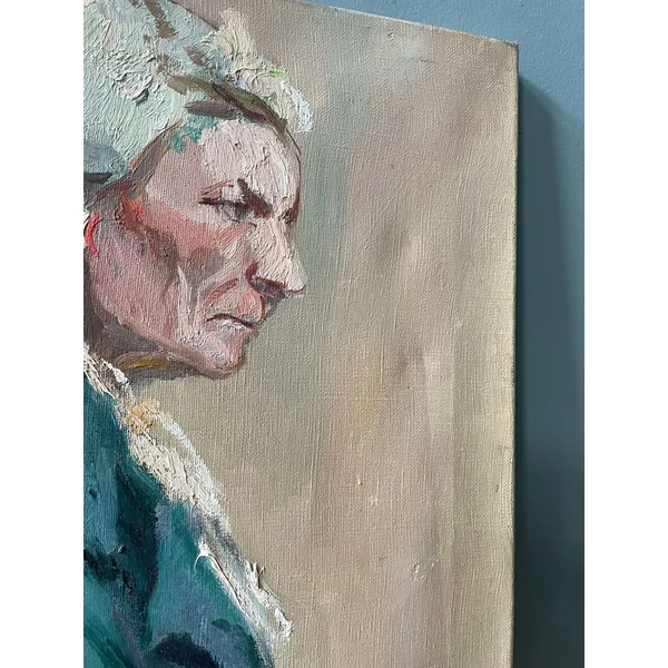 Tableau ancien, portrait d'un ancêtre