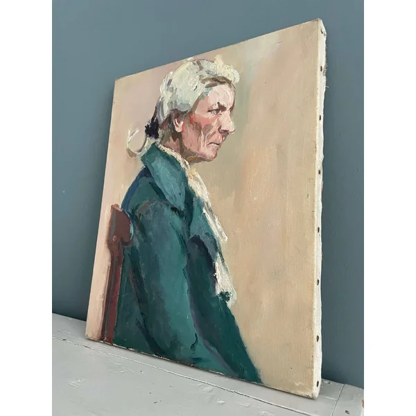 Tableau ancien, portrait d'un ancêtre