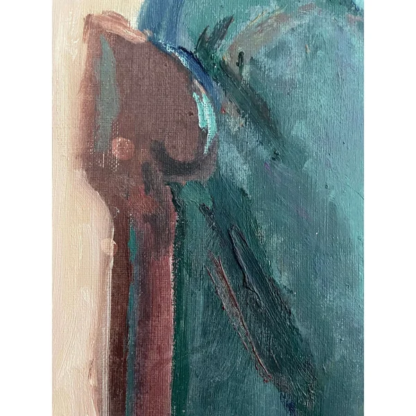 Tableau ancien, portrait d'un ancêtre
