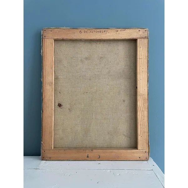 Tableau ancien, portrait d'un ancêtre