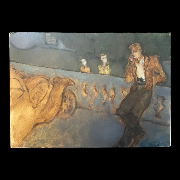 Tableau personnage qui fume, XXème s.