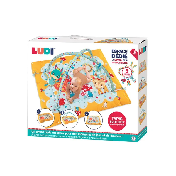 Tapis d'éveil rectangle lapin