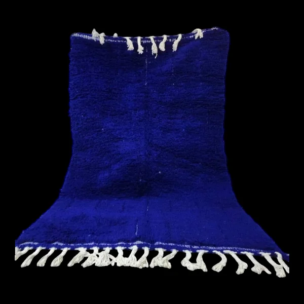 Tapis marocain bleu en laine 250cmx150cm
