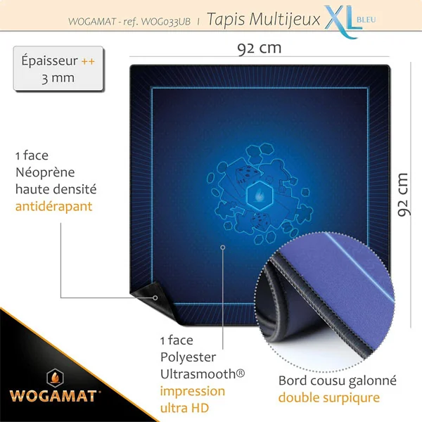 Tapis Multijeux 92*92cm - Bleu (Taille 3)